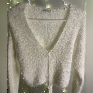 FashionNova Fuzzy Cropped Sweater